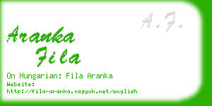 aranka fila business card